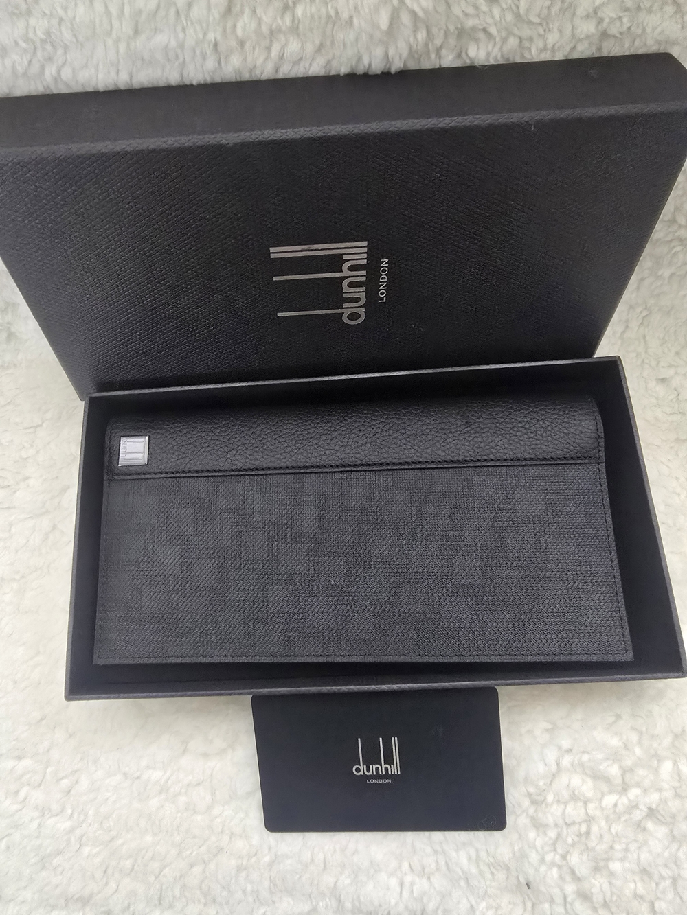 Dunhill Black Long Leather Wallet